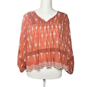 American Eagle Corral Eyelet Blouse